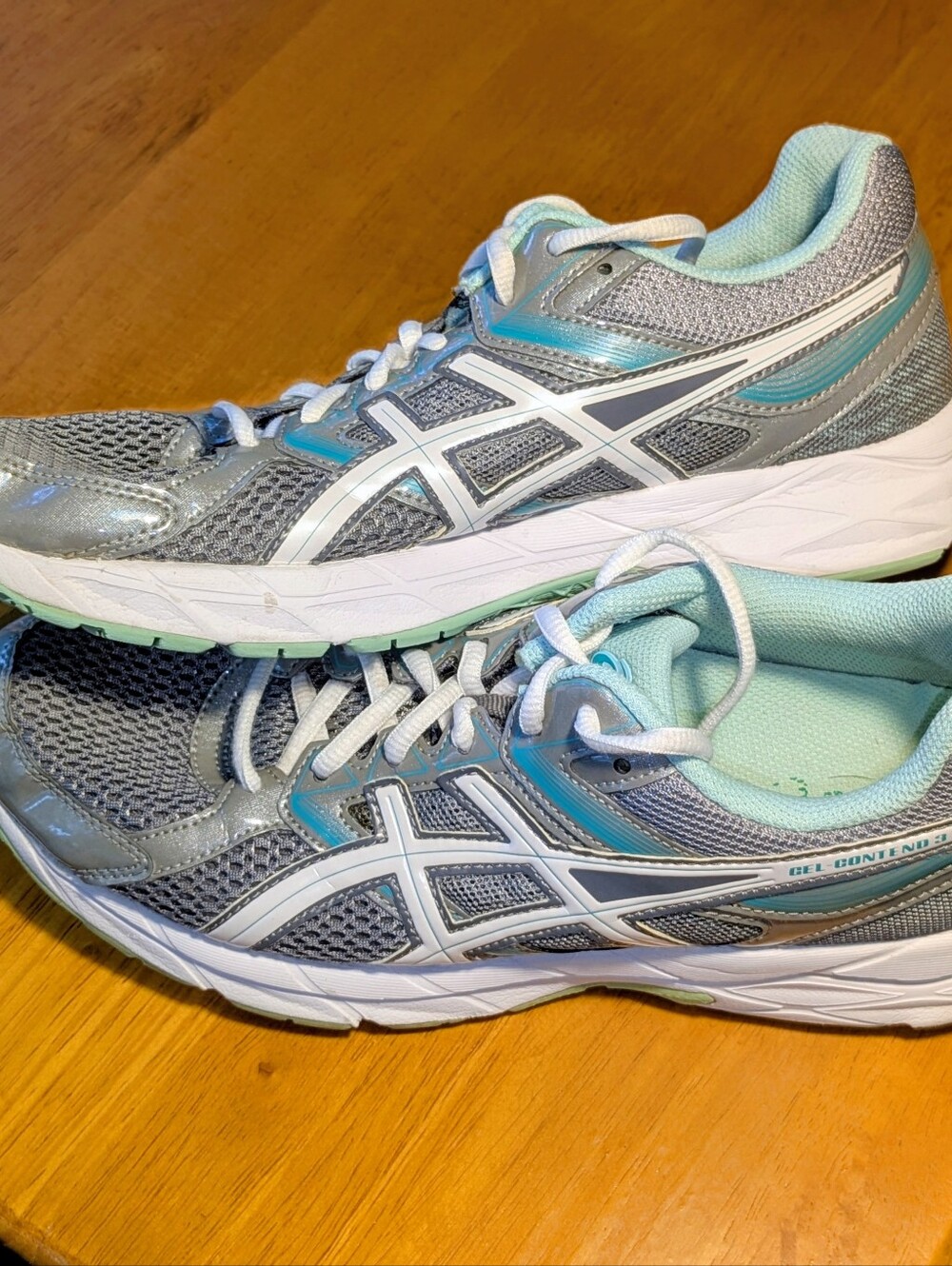Asics Gel-Contend 3 T5G5Q Grey Green Women's Running Shoes 9.5D Sneakers Sports - Picture 16 of 16